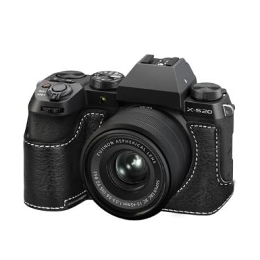 Imagem de VOVMOEYA Capa Xs20, Meia Para Câmera Fuji Couro Sintético, Metade Compatível Com Fujifilm X-S20 Digital - Preta