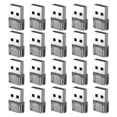 Imagem de Fidioto Pacote Com 20 Adaptadores Usb-A Para Usb-C, Carregador Usb-C Fêmea/Macho Otg, Conversor Usb Iphone 15 Plus Pro Max/Apple Watch Ultra/Iwatch/Airpods/Ipad Air/Carro/Galaxy S24/S23/S22