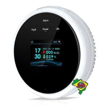 Imagem de Detector Vazamento Gás E Temperatura Wifi Via App Alarme Onl - Pool