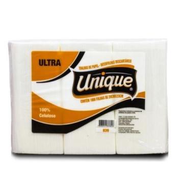 Imagem de Papel toalha interfolha ultra unique mili 24gr 1000 folhas 23x20cm