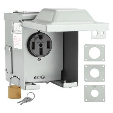 Imagem de Caixa de Tomada Elétrica RVMATE RV/EV 50A 125/250V à Prova D'Água - Ce