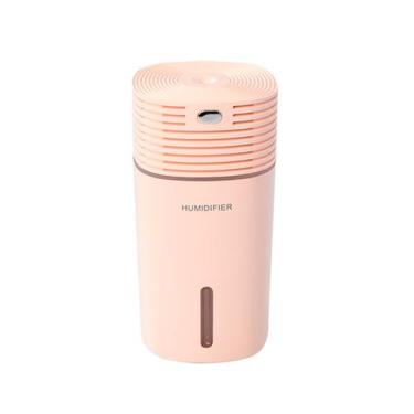 Imagem de Umidificador Portátil De Ar C/ Luz Led Rosa Capacidade 255ml Silencios