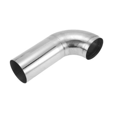 Imagem de TUCKBOLD 8.9 cm OD 90 graus mandril curva cotovelo T304 tubo de escape de aço inoxidável tubulação tubulação superfície polimento tom prata