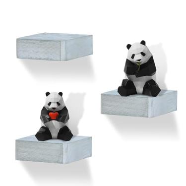 Imagem de NIUBEST Pequena prateleira flutuante, conjunto de 3 bordas de exibição para parede, mini prateleiras, prateleira de madeira rústica para quarto, sala de estar, banheiro, cozinha (12 cm, cinza vintage)