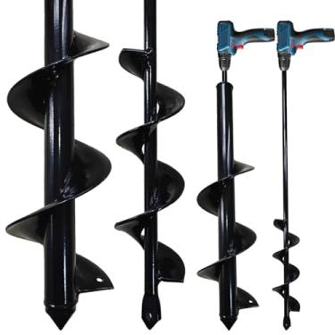 Imagem de Asoleo Brocas Para Plantio De Jardim, 3,5 X 16 E 1,6 X 16,8 Broca Para Furo De Trado De Jardim E Ferramenta Para Plantio De Bulbos, Broca Para Solo De Jardim Para Broca Sextavada De 3/8