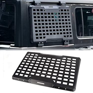 Imagem de FURYENGRAVER Painel Molle de armazenamento de janela traseira Kit de flanco decoração protetora de janela traseira para Jeep Wrangler 2018-2022 JL 4 portas