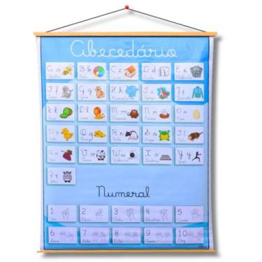 Imagem de Painel Abecedário E Numeral 117 X 93 Cm - Alfabetização - Multimapas
