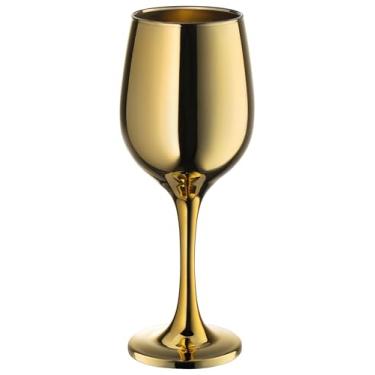 Imagem de Vikko Taças de vinho decorativas, taça de vinho chique de 400 ml com haste para vinho tinto e branco, taça de vinho grossa e durável, segura para lava-louças, ótimo para degustação de vinho, conjunto