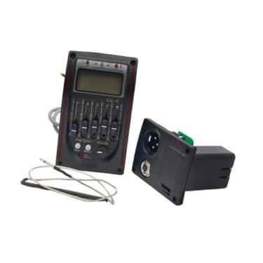 Imagem de simhoa Equalizador Piezo Captador Equalizador Afinador Digital Captador Controle de Volume Atualização de Violão Acústico 5 Acessórios de Banda Peças de, Vermelho