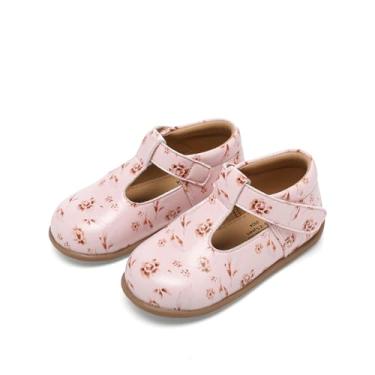 Imagem de Jack & Lily Sapatos Mary Jane para bebês, bebês e crianças – Sapatos sociais de sola macia para escola, festa e casamento, Flora, 4 Toddler