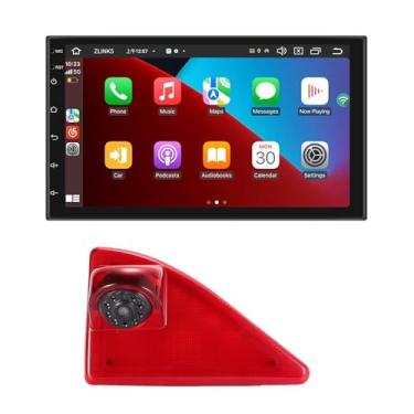 Imagem de Rádio de carro de 17,78 cm GPS Navi Navigation Carplay/Android Radio Player + câmera de visão traseira do carro, câmera de luz de freio, substituição para Opel/Vauxhall Movano/Renault Master/Nissan