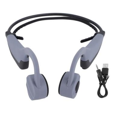 Imagem de Fones de ouvido de condução óssea ipx8 resistente à água confortável com qualidade clara de qualidade sem fio Bluetooth Sport Headphones 16G Memória (Cinza)