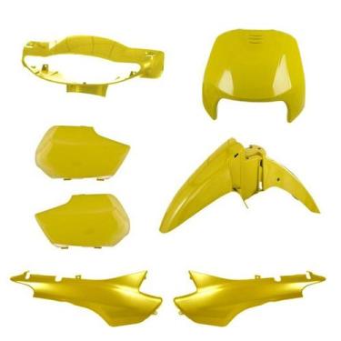 Imagem de Kit Carenagem 5 Peças Cromo Forte Moto Honda Biz 100 1998 1999 2000 20