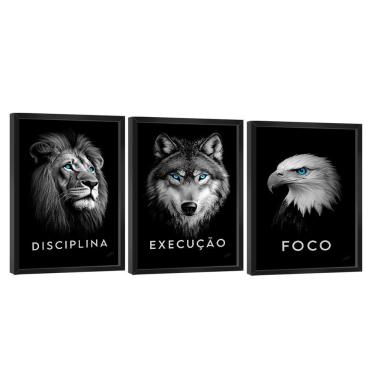 Imagem de Quadro Decorativo Trio Foco, Disciplina E Execução Premium