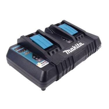 Imagem de Carregador De Bateria Duplo 18v Makita Dc18rd 110v Com Usb
