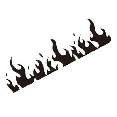 Imagem de Adesivos De Chama Para Capacete | Adesivos Decorativos Para Bicicletas | Decalques Automóveis Adesivos Para Portátil Camião Capacete Bicicleta Malas Decorativas