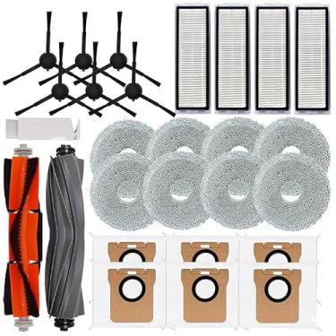 Imagem de Kit de acessórios de substituição compatível com aspirador de pó robô Xiaomi X20 Max, X20 Pro, inclui 1 escova principal + 1 escova de borracha + 6 escovas laterais + 4 filtros HEPA + 8 roupas de
