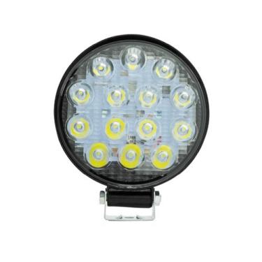 Imagem de 2x Farol De Milha 14 Led 42w 12v/24v Redondo Off-road 6000k Universal 