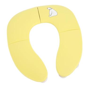 Imagem de lyrlody Tampa do Assento do Penico de Viagem, Design Dobrável Conveniente Material Premium Resistente, Design de Desenhos Animados Envolvente, para Crianças, para Crianças, o Assento de (Amarelo)
