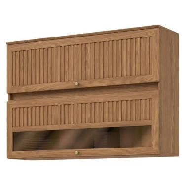 Imagem de Armário Aéreo Requinte 120cm 2 Portas Basculantes MDP MDF Henn, NATURE