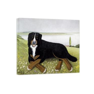 Imagem de Pinturas Famosas Arte Parede-Imagens em Tela-Dog-Pôster e Impressões para Sala de Estar Quarto Casa 20x25cm8x10in Tela Embrulhada