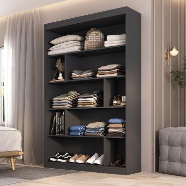 Imagem de Estante para Quarto Livreiro Elowen Espresso Móveis Grafite