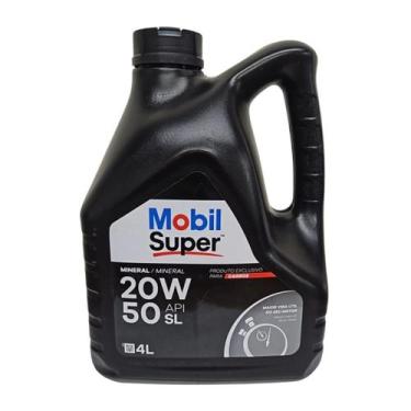 Imagem de Galão 4 Litros Óleo Motor Carro 20w50 Mobil Mineral API SL Fiat Ford C