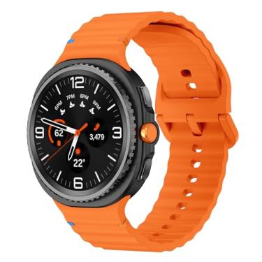 Imagem de Sodhad Pulseira esportiva compatível com Samsung Galaxy Watch 8 de 44 mm e 40 mm, mulheres e homens, pulseira esportiva de silicone macio para Galaxy Watch 8 Classic de 46 mm