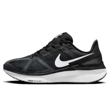 Imagem de Nike Tênis de corrida feminino Structure 25 (extra largo), Preto/cinza escuro fumê e branco, 6 Wide