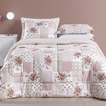 Imagem de Edredom Queen 3 peças Dupla face Inverno Quente Bouti Estampado - Bia 