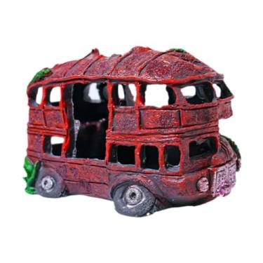 Imagem de MFMEXUL Decoração Automática para Aquário, Caverna, Aquário, Paisagem, Aquário, Animal de Estimação Aquático, Ornamento para Aquário, Ônibus