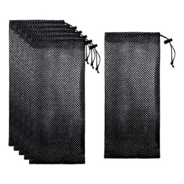 Imagem de Whtkoph Alimentador de Pássaros de 6 Peças, Saco de Alimentação de Cardo, Rede de Alimentação Suspensa para Alimentar Tentilhões Selvagens, Ferramenta de Forn, Preto