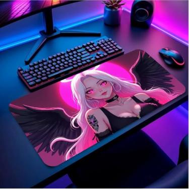 Imagem de Mouse Pad Gamer Premium Angel Gotic Girl 90X40