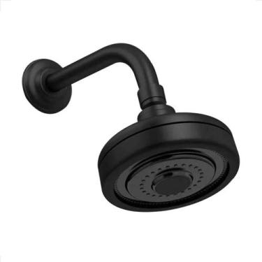 Imagem de Chuveiro Auto Limpante Abs Com Cano Inox Preto Fosco - Casa do Ralo