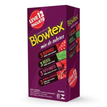 Imagem de Preservativo Blowtex Mix de Sabores Leve 12 Pague 10 Unidades