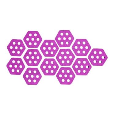 Imagem de menolana 12 peças de mantas de tração para prancha de surfe, manta de surfe com aderência para deck, tapete antiderrapante, mantas de deck para skimboard, Rosa