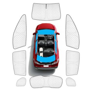 Imagem de KMF 8 peças de persianas espessas de janela completa para Toyota Corolla Cross 2022-2025 acessórios, para-sol de para-brisa capas de janela de carro para traseira lateral, bloqueio UV e blackout