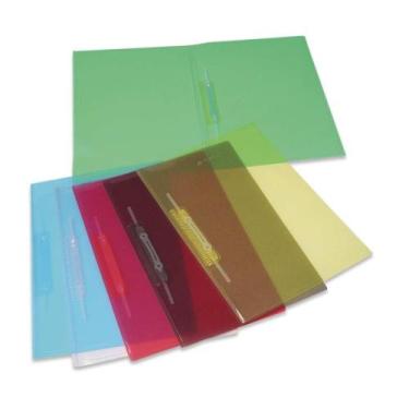 Imagem de Pasta Grampo Trilho Plastica Oficio Fume SOFT - Polibras