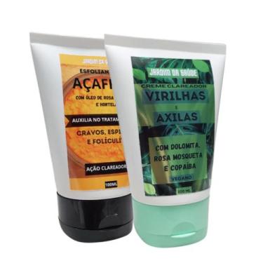 Imagem de Kit Creme Clareador de Virilhas e Axilas + Esfoliante de Açafrão, Dolo