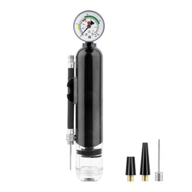 Imagem de Bomba esportiva portátil da bomba de bola de ar com mangueira de pressão Mangueira destacável para futebol Basketball Soccer Abs Material Compacto Compacto de Mão Design (Preto)