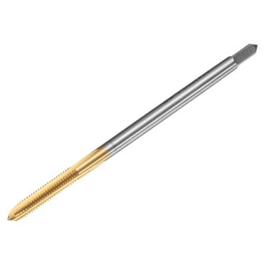 Imagem de uxcell Torneira de rosca métrica M4 x 0,7 H2 80 mm rosca reta rosca fresadora torneiras ferramenta de reparo de rosqueamento