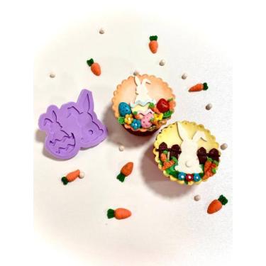 Imagem de F1222 molde de silicone páscoa coelhos confeitaria biscuit - confeitar