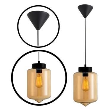 Imagem de Pendente Istambul, 1X, soquete E27, Vidro Âmbar, Avant