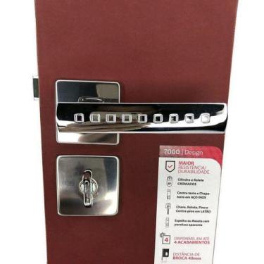 Imagem de Fechadura de Banheiro 740/777 Quadrada Inox Cromada 3F