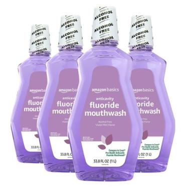 Imagem de Enxaguante bucal Amazon Basics Anticavity Fluoreto, pacote com 4 litro