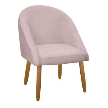 Imagem de Banqueta Poltrona Lua Bouclê Ideal Para Sala Penteadeira Ou Salão - SO