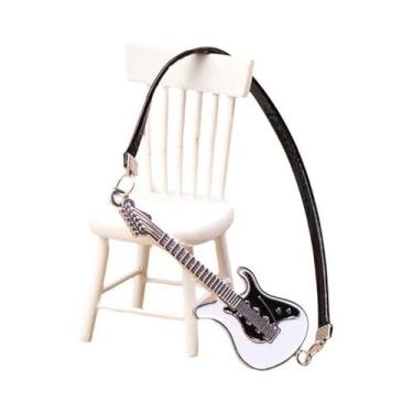 Imagem de Guitarra Miniatura Para Casa De Bonecas, Instrumento Musical Ornamenta