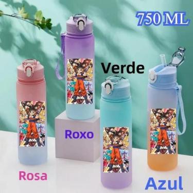 Imagem de Garrafa De Água De 750ML Com Cor Gradiente Do Anime Dragon Ball Com Ca