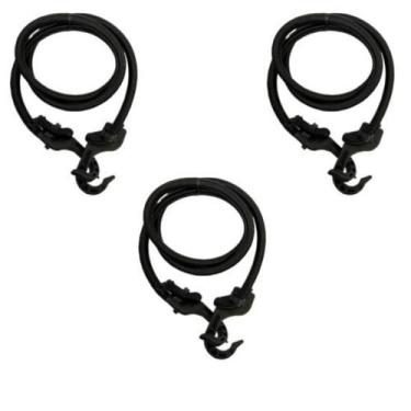 Imagem de Elástico Grosso Preto Ganchos de Plástico 1,5mt para Moto e Bike Com 0