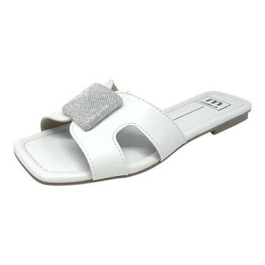 Imagem de Chinelo Rasteiro Feminino Conforto Strass Pin Leve Moleca